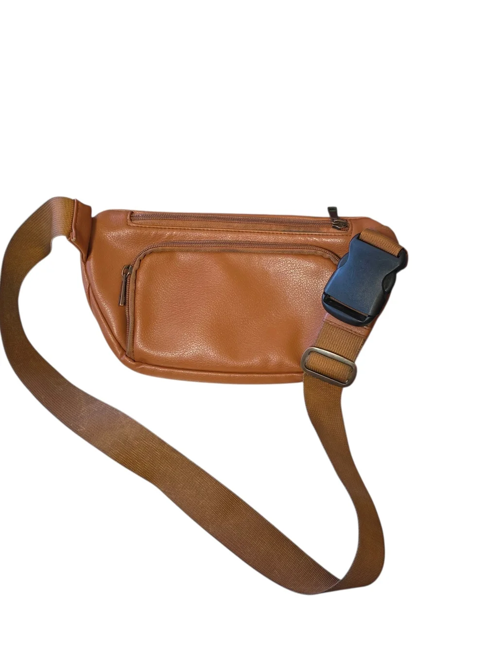 Kibou Premium Vegan Leather Diaper Bag Fanny Pack Brown Waterproof Baby READ